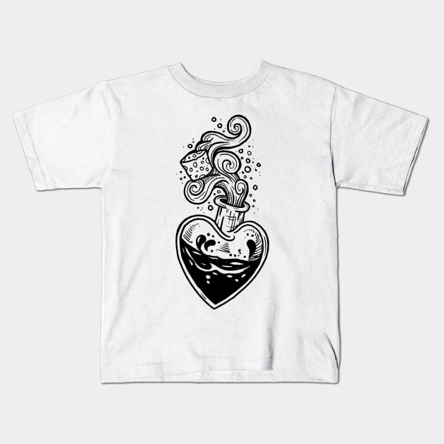 Love Potion Kids T-Shirt by btcillustration